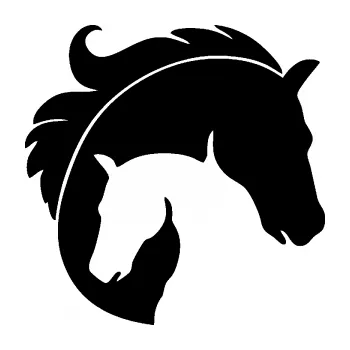 Samolepící dekorace SAMOLEPKA Kůň 086 pravá kobyla s hříbátkem (01 - černá) NA AUTO, NÁLEPKA, FÓLIE, POLEP, TUNING, VLASTNÍ TEXT, TISK, AUTOSAMOLEPKY.cz, POLEPY, OBRÁZEK, LOGO, SAMOLEPKY