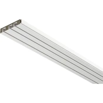 Garnýž Záclonová kolejnička GE, 3 drážková, bílá, 210cm