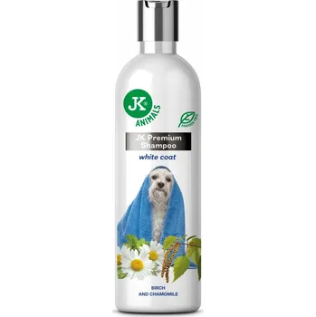 Kosmetika pro psa JK ANIMALS, Prémiový šampon pro světlou srst se zjemňujícími účinky, 250 ml, s výtažky z břízy a heřmánku