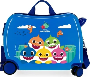 cestovní kufr Joumma Bags Happy Family Baby Shark Maxi 34 l modrý