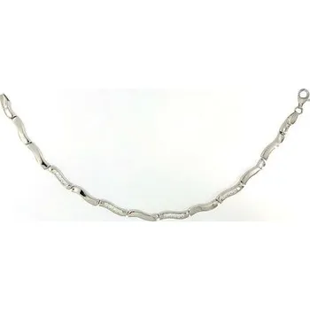 Náramek Stříbrný náramek se zirkony délka náramku 18,5cm