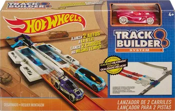 Set autodráh Mattel Hot Wheels Track Builder 2 Lane Launcher