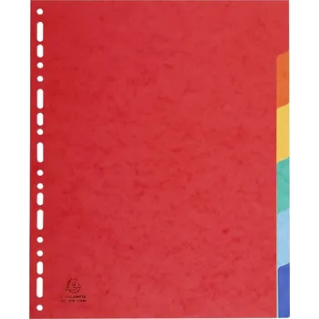 Rozlišovač Exacompta, A4 maxi, prešpán, mix barev, 6 ks