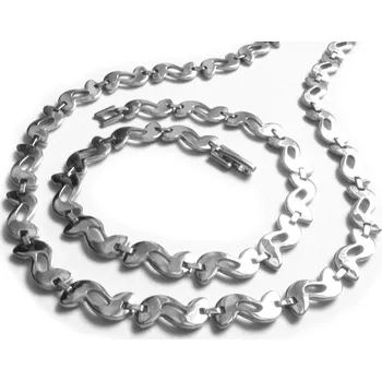 Souprava šperků Steel Jewelry náhrdelník a náramek jemný z chirurgické oceli SET140909 dárkové balení zdarma