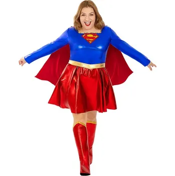 Karnevalový kostým Funiglobal - Plus size kostým sexy Supergirl pro ženy - XL