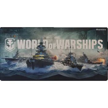 Podložka pod myš Herní podložka pod myš Genesis CARBON 500 WORLD of WARSHIPS ARMADA, MAXI 90x45cm