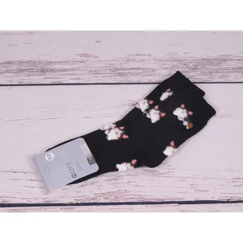 Dámské ponožky Termo ponožky aura.via černé ponožky modré s pejsky velikosti ponožek: 26-27 ( EUR vel. 39-41)