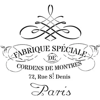 Cadence HomeDeco šablona arabeskový nápis 25 x 25 cm Paris