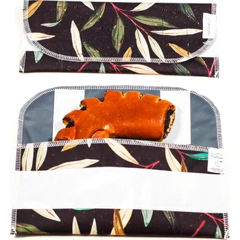 Svačinový box Green Smile Kapsa Dvojrohlík Retro listy