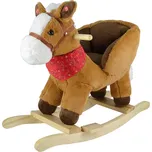 PlayTo Houpací koník s melodií a sedačkou hnědý