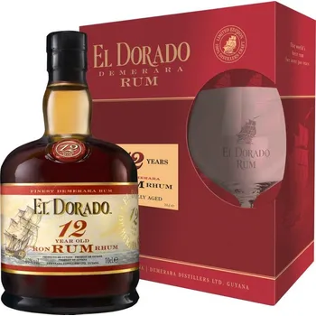 Rum El Dorado 12YO 0,7l 40% + 1 sklenice