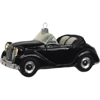Vánoční ozdoba Glassor Skleněná ozdoba auto černé 5 cm