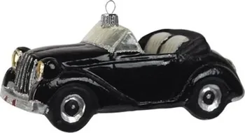 Vánoční dekorace Glassor Skleněná ozdoba auto černé 5 cm