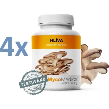 Náplast MycoMedica Hlíva ústřičná 4 x 90 kapslí + Sada náplastí Hartmann Cosmos s polštářkem 5 kusů