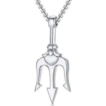 Náhrdelník B-TOP Náhrdelník POSEIDON NEPTUN TRIDENT z nerezové oceli