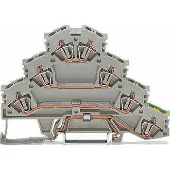 modulární přístroj a rozvaděč WAGO Svorka 281-530 čtyřpatrová řadová pro připojení motoru 2,5 mm², šedá 281-530