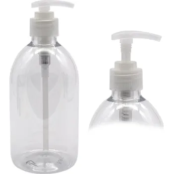 Láhev Láhev plastová PET s pumpičkou, průhledná 500 ml