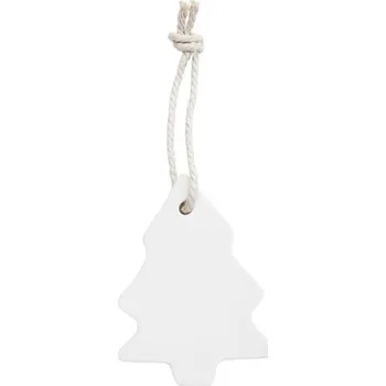 Vánoční ozdoba Delight Department Keramická ozdoba stromek 7 cm bílý