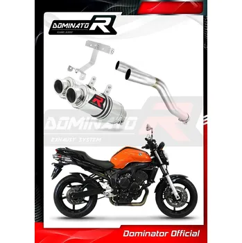 Výfuk pro motocykl Laděný výfuk DOMINATOR YAMAHA FZ6 S/N FAZER KULATÉ KONCOVKY KRÁTKÉ GP1