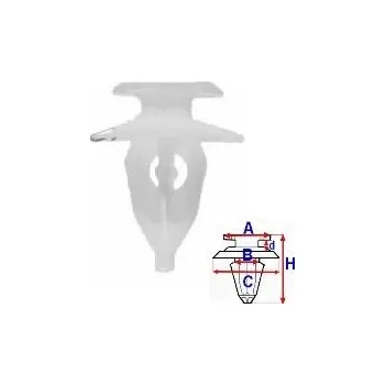 Příslušenství karosérie příchytka čalounění sada 10 ks