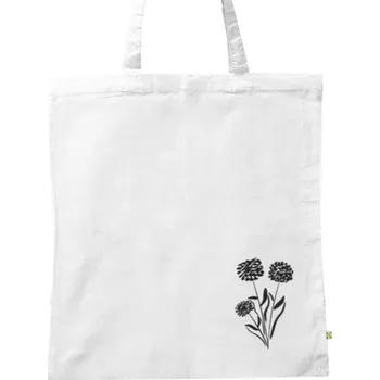 Nákupní taška BIO plátěná taška s potiskem Ilustrace kytiček