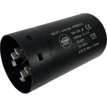 Elektronická součástka Rozběhový kondenzátor 108 - 130uF / 250V, konektory, motorový kondenzátor
