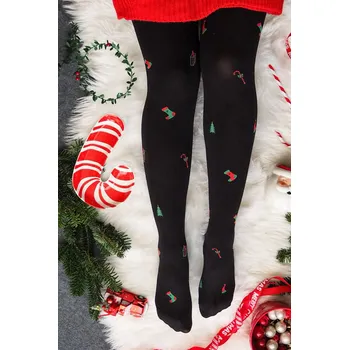 Dámské punčochy Dámské punčochové kalhoty CHRISTMAS TIGHTS-5 nero 5