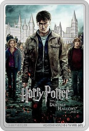 Stříbrná mince Harry Potter™ a Relikvie smrti 2 (The Deathly Hallows™ Part 2) 1 Oz 2021 PROOF - (8.)