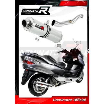 Výfuk pro motocykl Laděný výfuk DOMINATOR SUZUKI BURGMAN 400 07-16 KULATÁ KONCOVKA STANDART