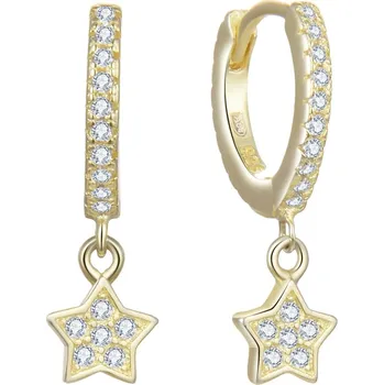Náušnice Olivie Stříbrné kroužkové náušnice ZLATÁ HVĚZDA 5491 Ag 925; ≤2,3 g.