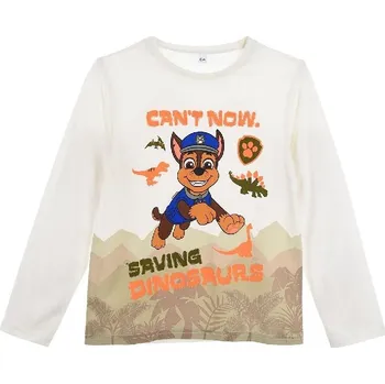 Bílé chlapecké tričko Paw Patrol s dlouhým rukávem Velikost: 98