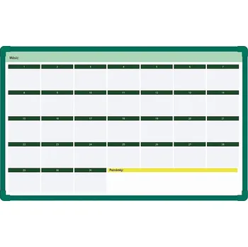 Kancelářský nábytek Tabule s obrázkem kalendář 64 x 40 cm (zelená)