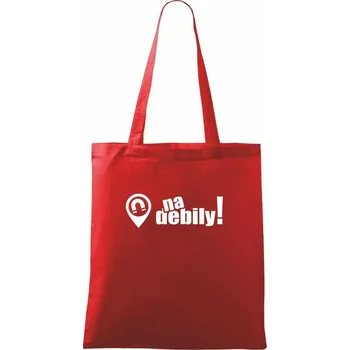 Magnet na debily - Taška bavlněná - 42 x 38 cm ( Červená )
