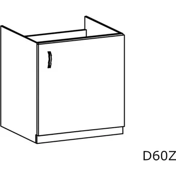 Kuchyňská skříňka MAMBA kuchyňská skříňka Lungo D60Z P/L dub artisan/šedá