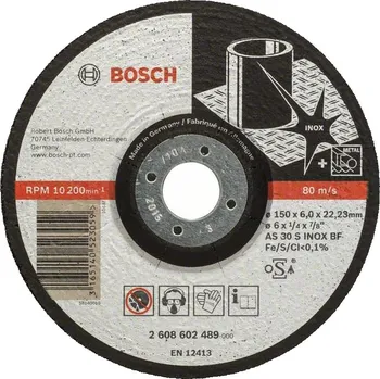 Pilový kotouč BOSCH Expert for Inox Hrubovací kotouč profilovaný, 150x22,23x6mm 2608602489 free_store_pickup