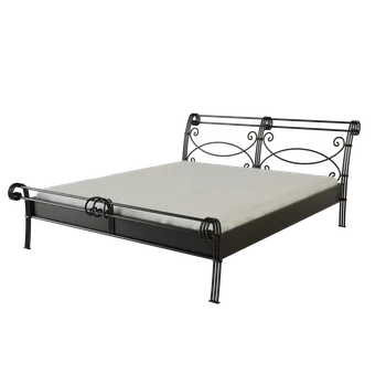 Postel Kovová postel BELLA GRANDE Povrchová úprava: černá, Rozměr: 120 x 200 cm