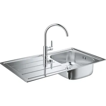 GROHE K200 L/P nerez + sada, baterie Bauedge 31562SD0 Nerezový dřez GROHE K200 L/P nerez + sada, baterie Bauedge 31562SD0