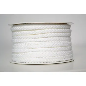 Pletená bavlněná šňůra bílá 5 mm premium