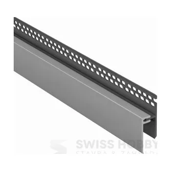 Obklad Lemovací U profil 2-dílný vrchní větrací SOLID BRICK a SOLID STONE - SU262, S02 tm.šedý /3 m