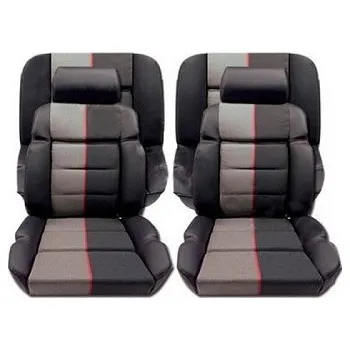 Autodoplněk Zakázkové potahy Antracitová kůže a látky Ramier pro Peugeot 205 GTI