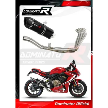Výfuk pro motocykl Laděný výfuk DOMINATOR HONDA CBR 650R / F 2019- Kompletní systém koncovka HP1 černá