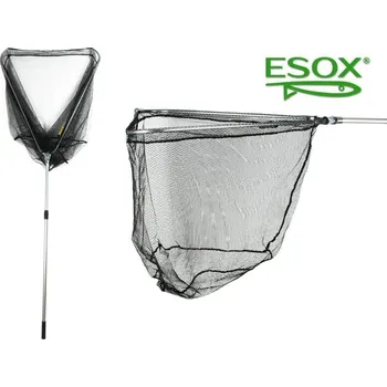 Podběrák ESOX Podběrák kovový střed, pogumovaná síťka 80 x 80 / 260 cm (Podběrák ESOX 80 - kov - g.síť)