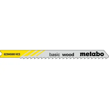 Pilový plátek Metabo „Basic wood" 5 u- Plátků pro přímočaré pily na dřevo 74/3,0 mm 623945000 free_store_pickup