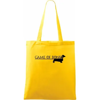 Jezevčík Game of bones - Taška bavlněná - 42 x 38 cm ( Žlutá )