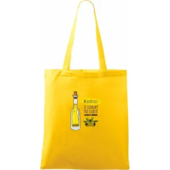 Nejlepší olej je lisovaný pod tlakem - Taška bavlněná - 42 x 38 cm ( Žlutá )