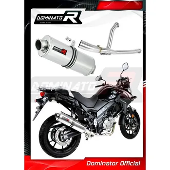 Výfuk pro motocykl Laděný výfuk DOMINATOR SUZUKI DL650 V-STROM 2017-2020 OVÁLNÁ KONCOVKA