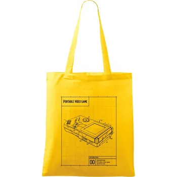 Nákres kapesní videohra - Taška bavlněná - 42 x 38 cm ( Žlutá )