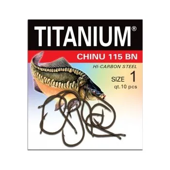 Háček TITANIUM 115 BN 2/0 (Série rybářských háčků Robinson Titanium Chinu 115BN je určená pro lov velkých kaprovitých ryb.)