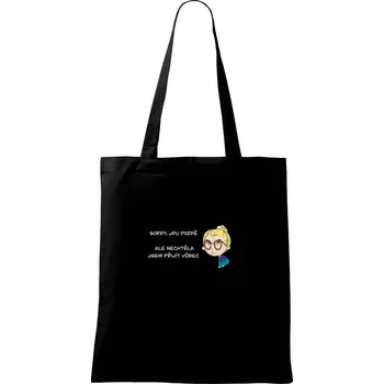 Sorry jdu pozdě (Radek Pilař ART) - Taška bavlněná - 42 x 38 cm ( Černá )