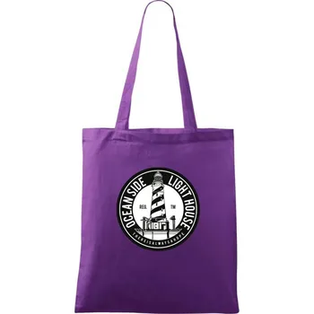 Ocean Side Light House - Taška bavlněná - 42 x 38 cm ( Fialová )